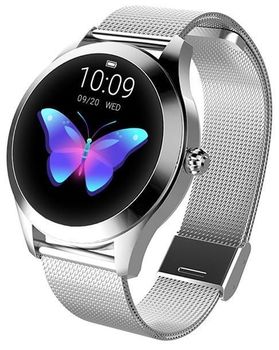 Zegarek Smartwatch damski Garett Naomi Srebrny, Stalowy na bransolecie (1).jpg